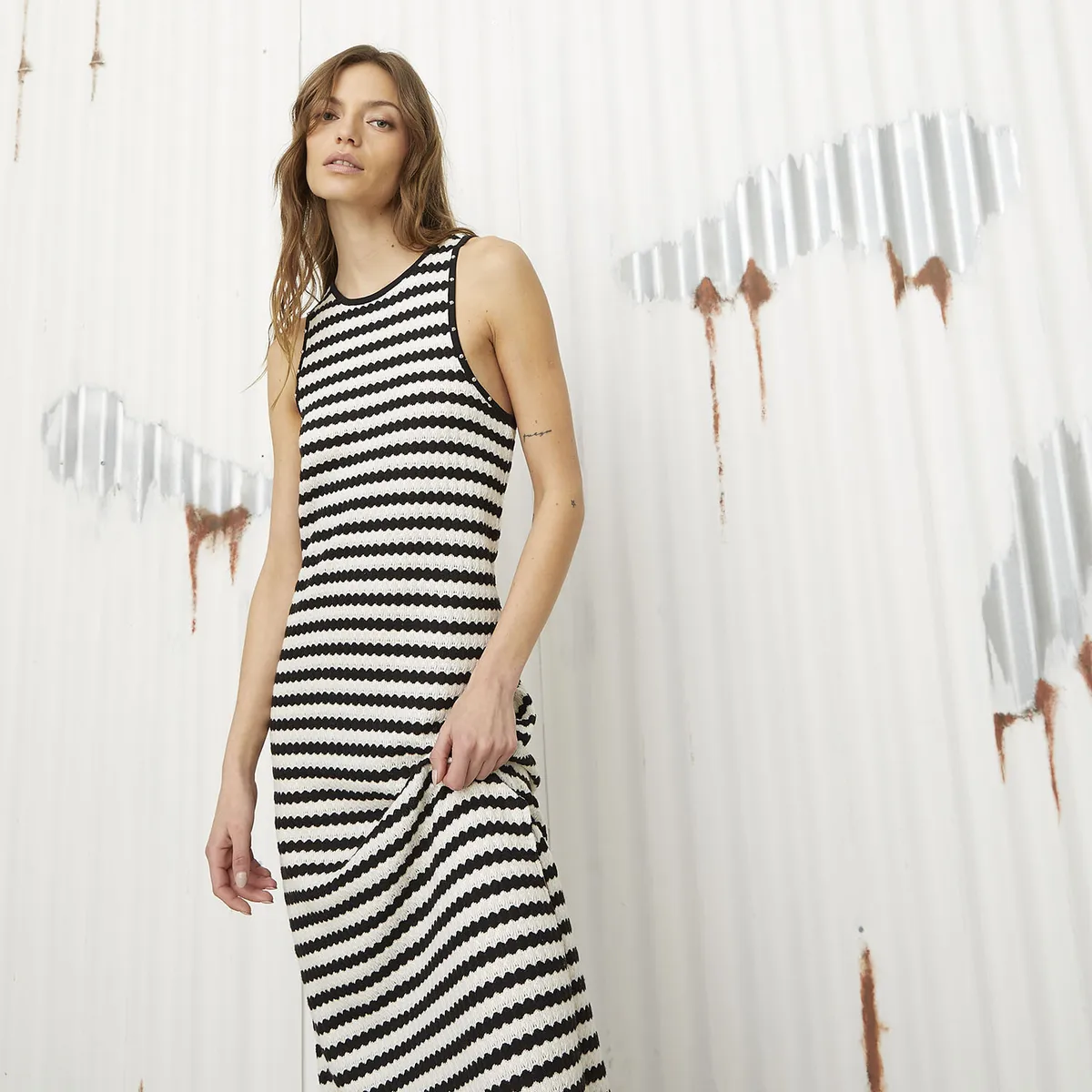 AMERICANINO - Vestido Tejido Largo Mujer Americanino