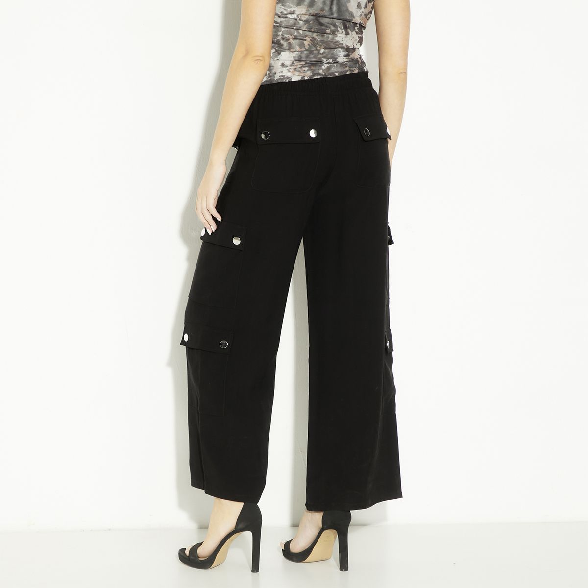 MOSSIMO - Pantalón Cargo Tiro Medio Mujer Mossimo