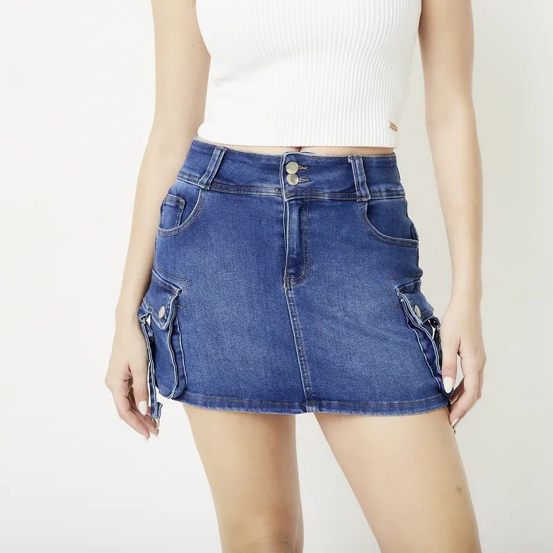 MOSSIMO - Falda Short Corta Algodón Mujer Mossimo