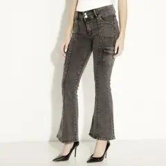 MOSSIMO - Jeans Flare Tiro Medio Mujer