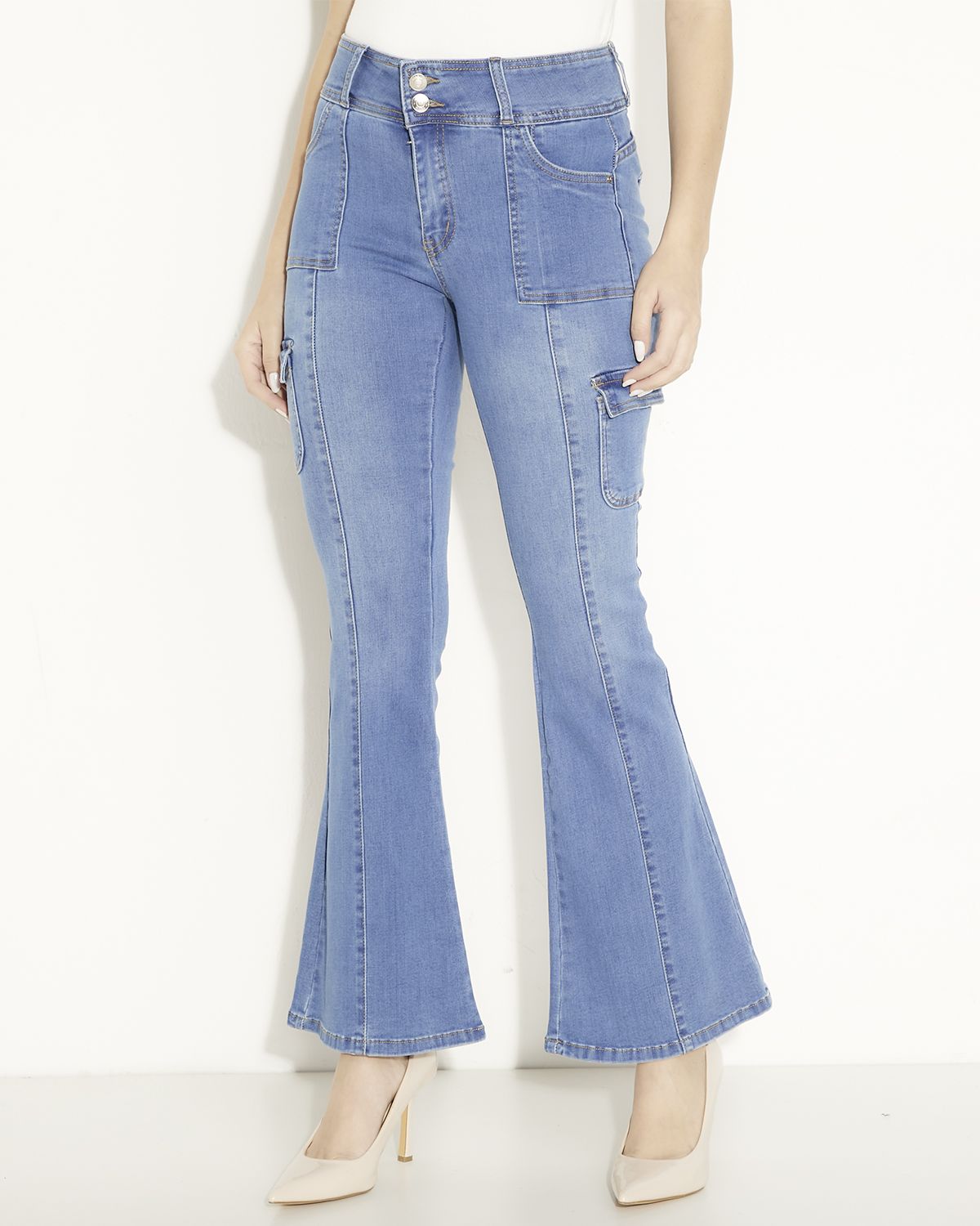 MOSSIMO Jeans Flare Tiro Medio Mujer Mossimo - Main Image