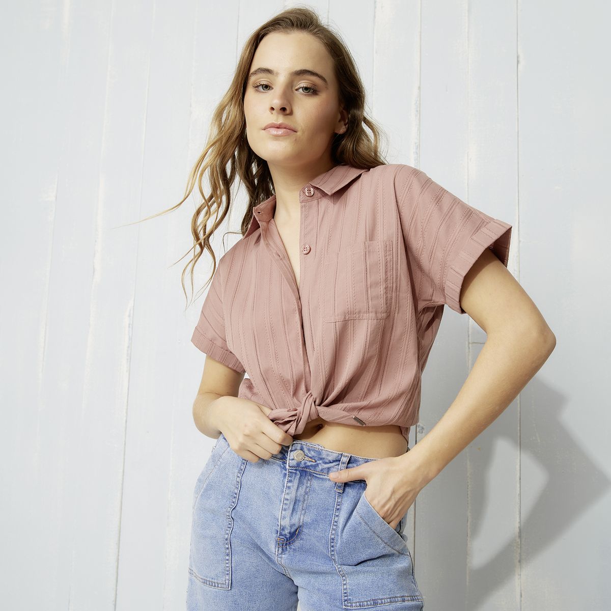 DOO AUSTRALIA - Blusa Lisa Manga Corta Mujer Doo Australia