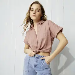 DOO AUSTRALIA - Blusa Lisa Manga Corta Mujer