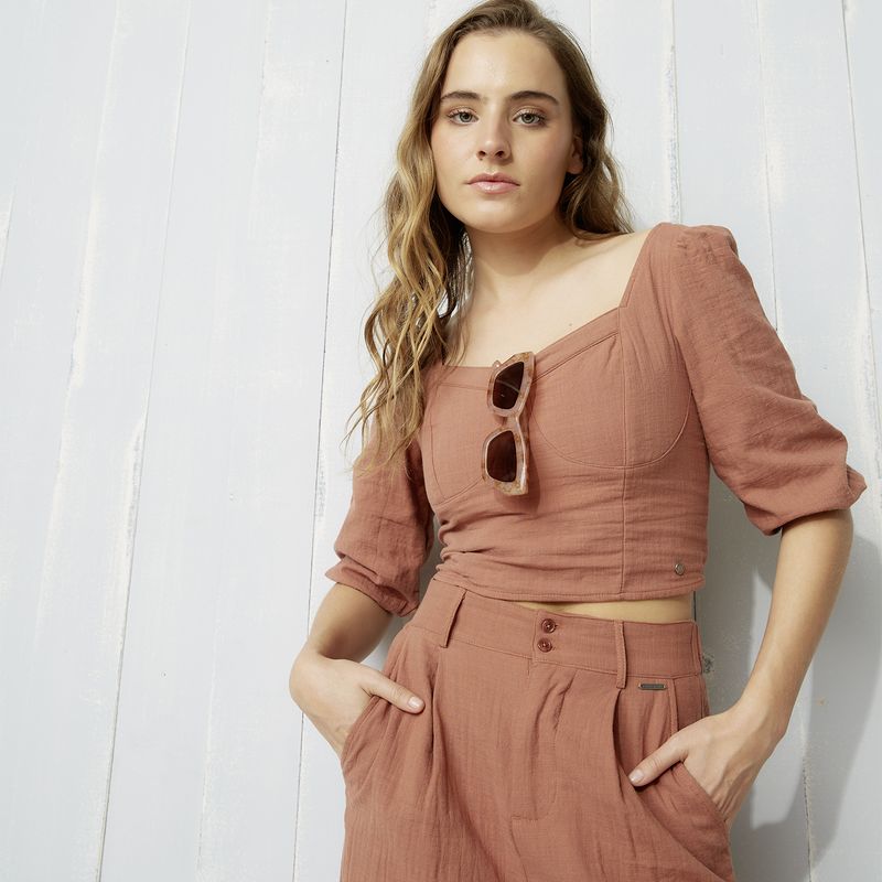DOO AUSTRALIA - Blusa Lisa Manga Larga Mujer Doo Australia