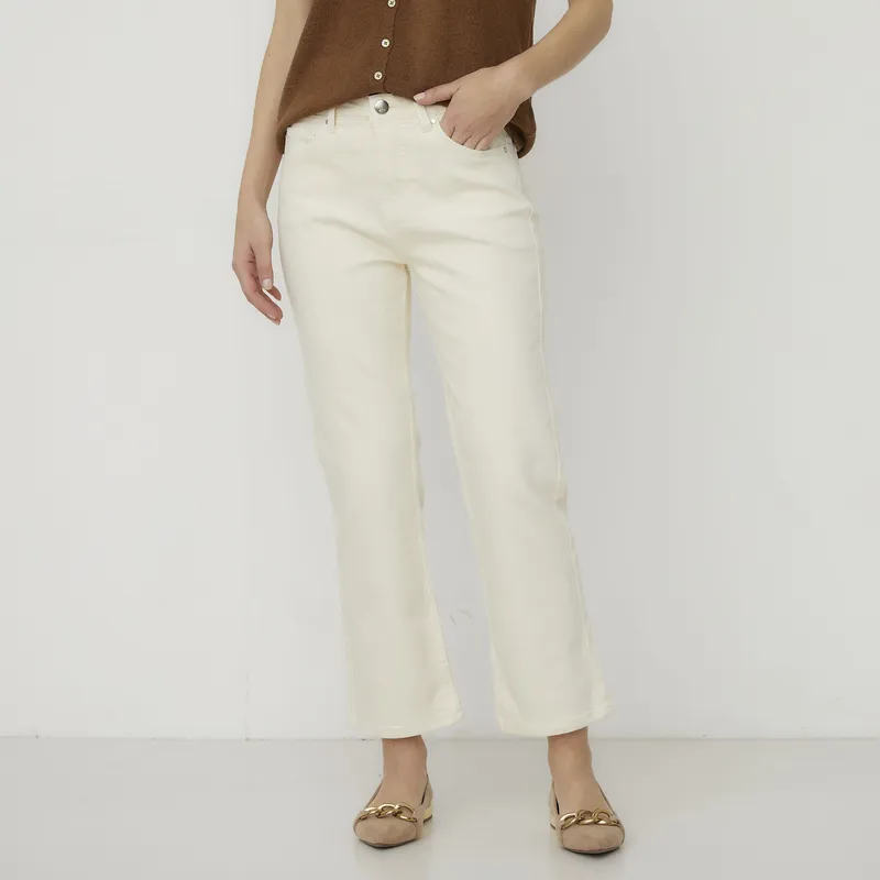 APOLOGY - Jeans Wide Leg Apology Mujer Tiro Alto Algodón