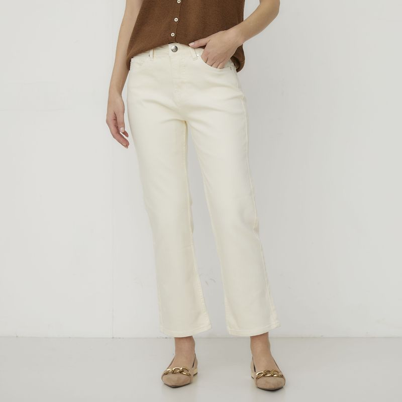 APOLOGY - Jeans Wide Leg Apology Mujer Tiro Alto Algodón