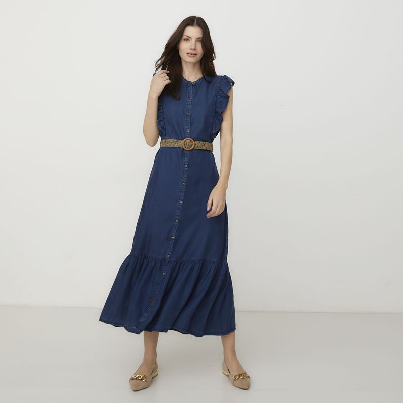 APOLOGY - Vestido Largo Tencel Mujer Apology