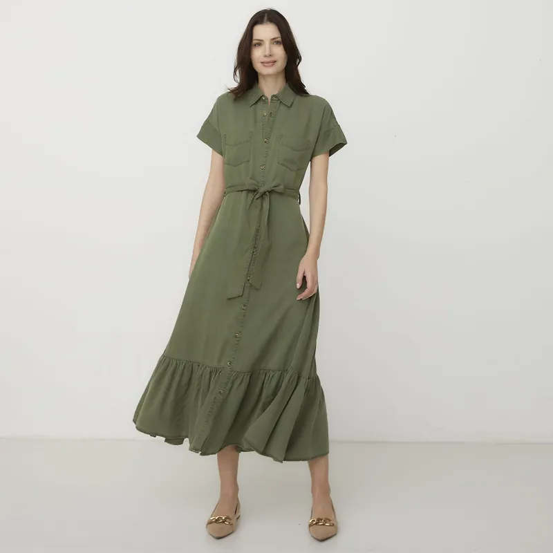 APOLOGY - Vestido Largo Tencel Mujer Apology