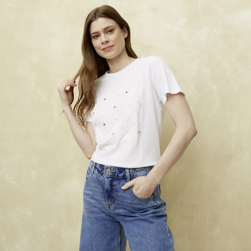 UNIVERSITY CLUB - Polera Manga Corta Mujer University Club