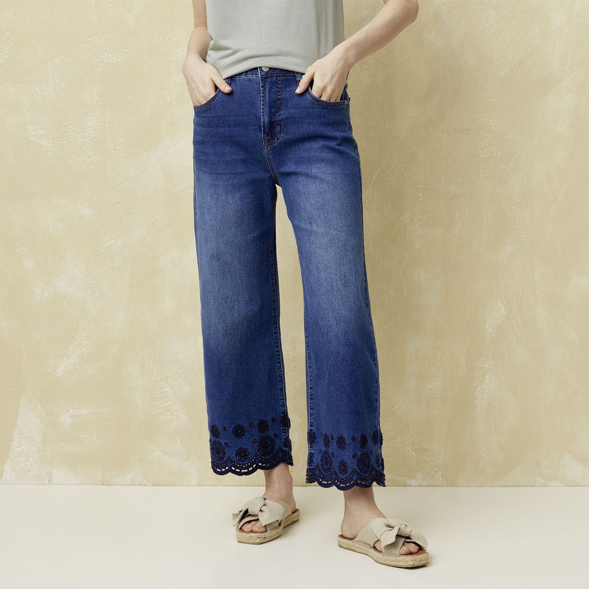 UNIVERSITY CLUB - Jeans Culotte Mujer University Club