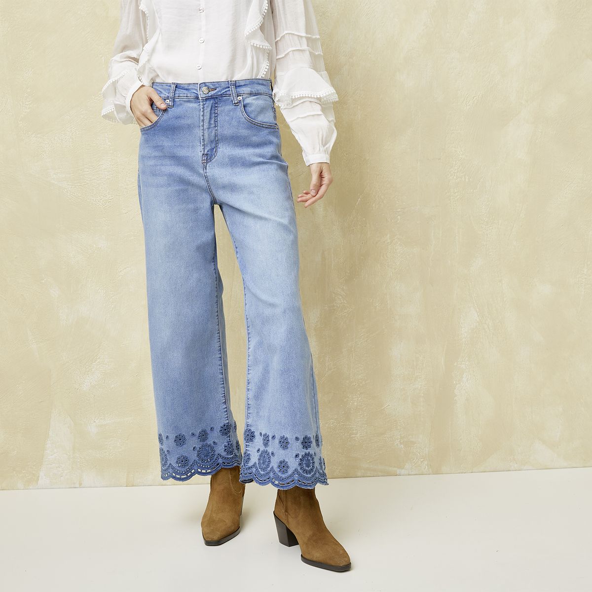 UNIVERSITY CLUB - Jeans Culotte Mujer University Club