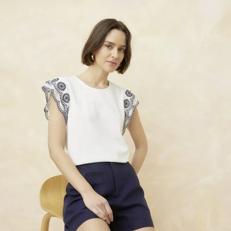 ELLE - Polera Algodón Mujer Elle
