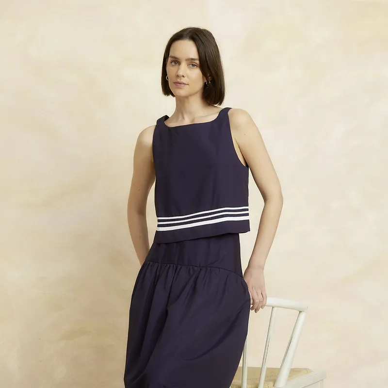 ELLE - Blusa Manga Corta Algodón Mujer Elle