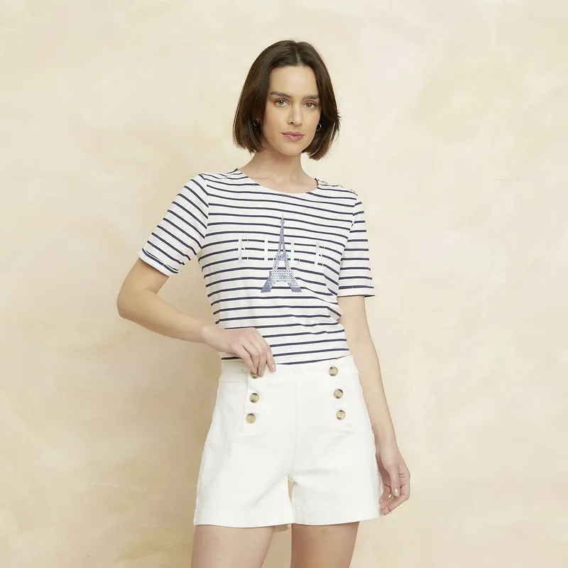 ELLE - Polera Algodón Mujer Elle