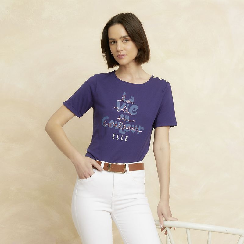 ELLE - Polera Algodón Mujer Elle