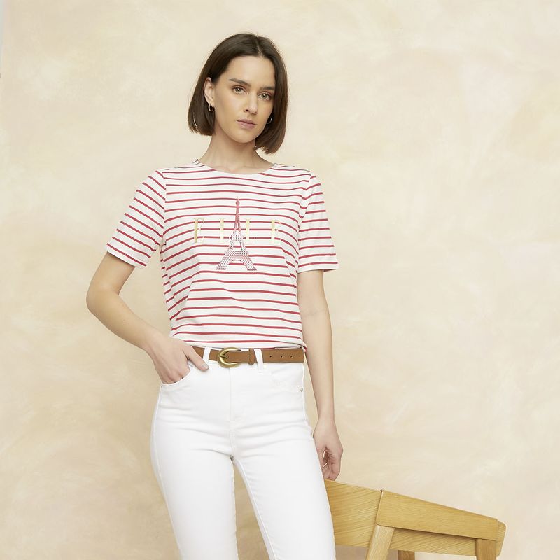 ELLE - Polera Algodón Mujer Elle