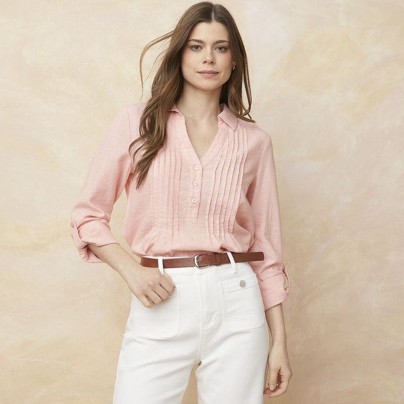 ELLE - Blusa Manga Larga Mujer Elle