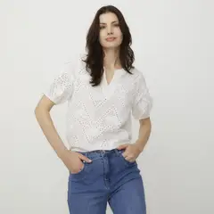 APOLOGY - Blusa Manga Corta Algodón Mujer