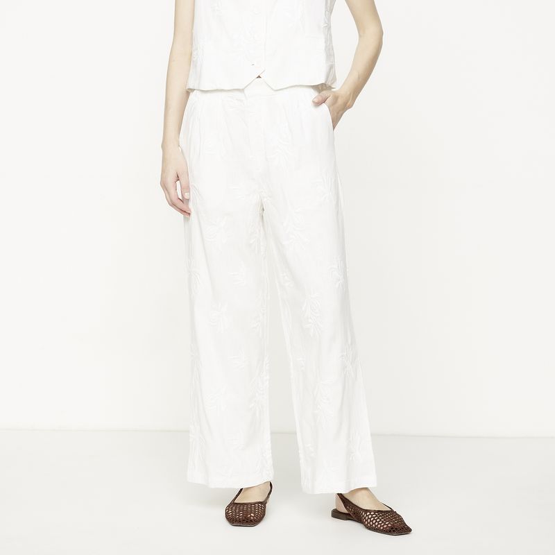 APOLOGY - Pantalón Tiro Alto Lino Mujer Apology