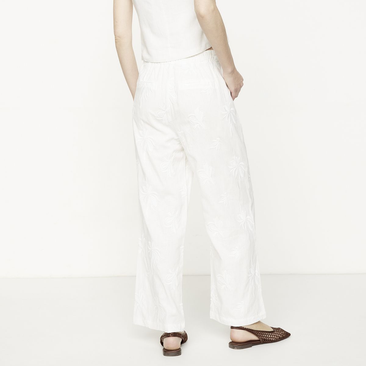 APOLOGY - Pantalón Tiro Alto Lino Mujer Apology