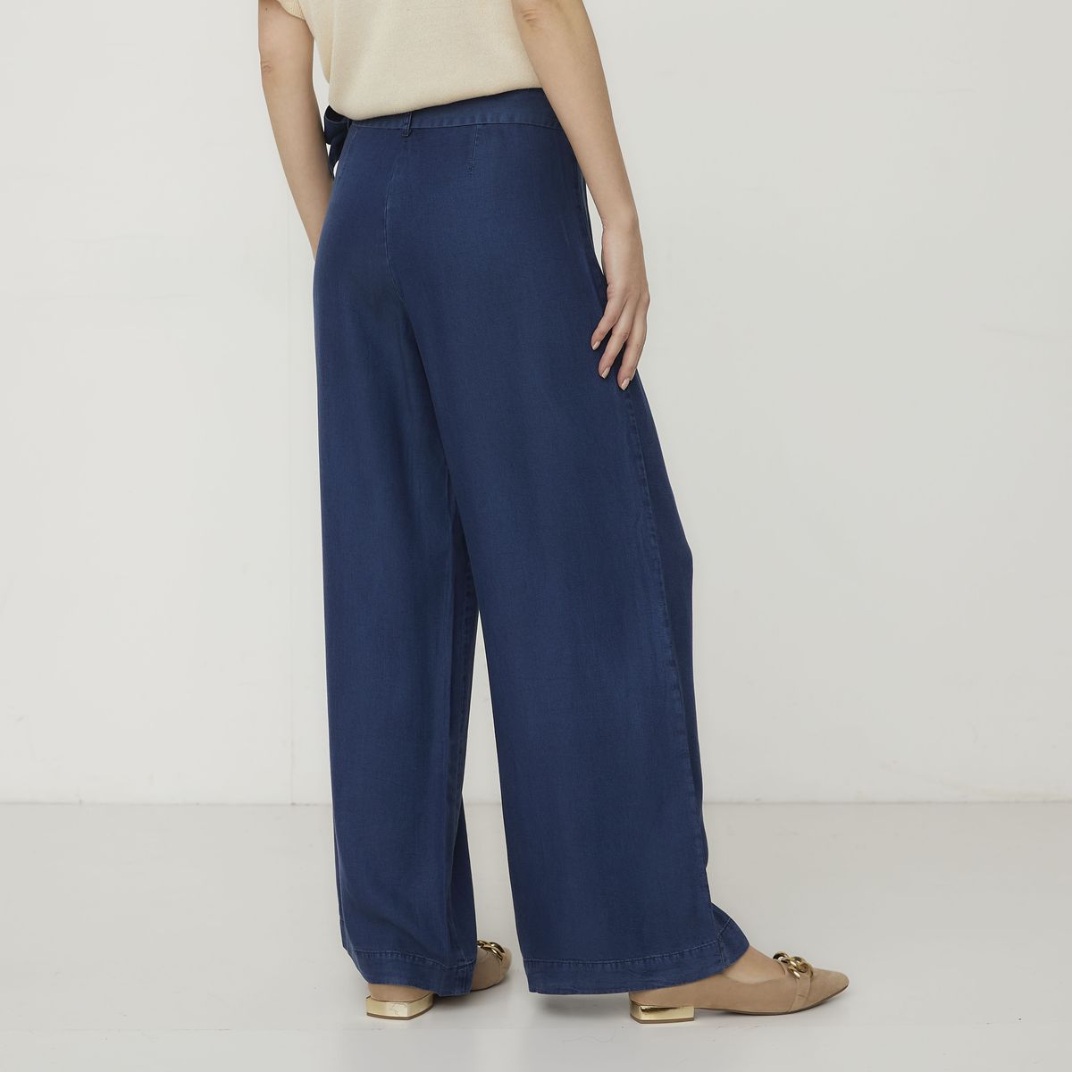 APOLOGY - Pantalón Tiro Alto Tencel Mujer Apology