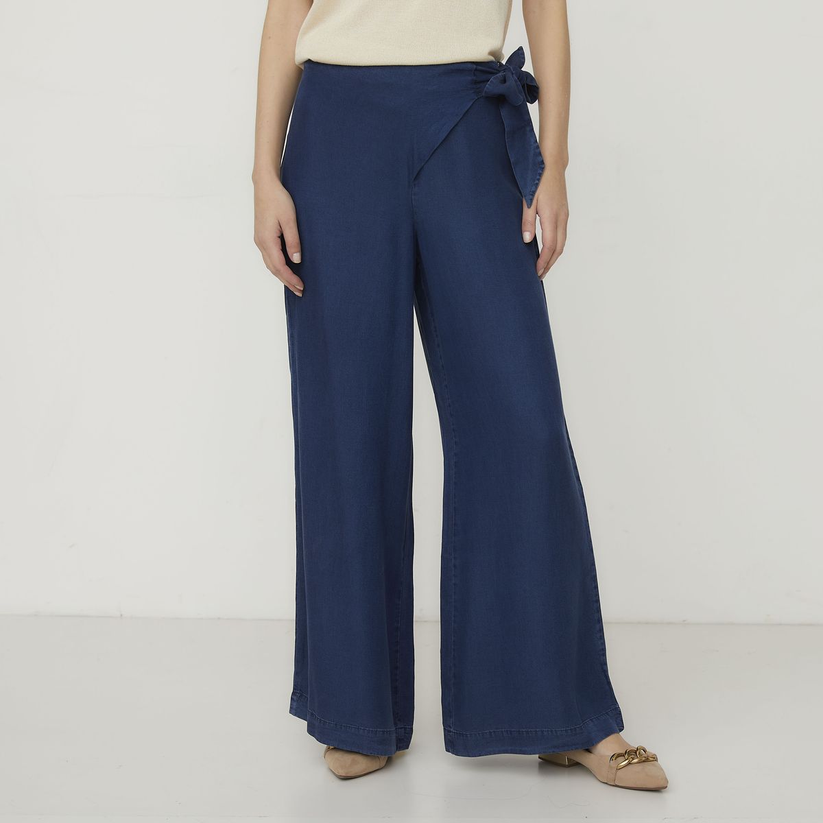 APOLOGY - Pantalón Tiro Alto Tencel Mujer Apology