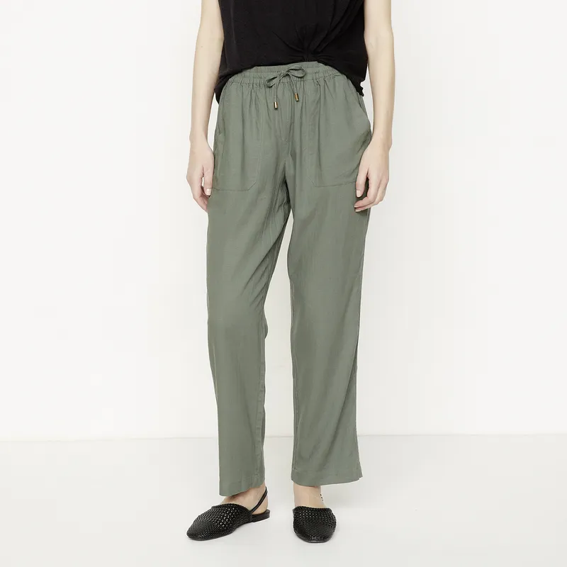 APOLOGY - Pantalón Tiro Alto Lino Mujer Apology
