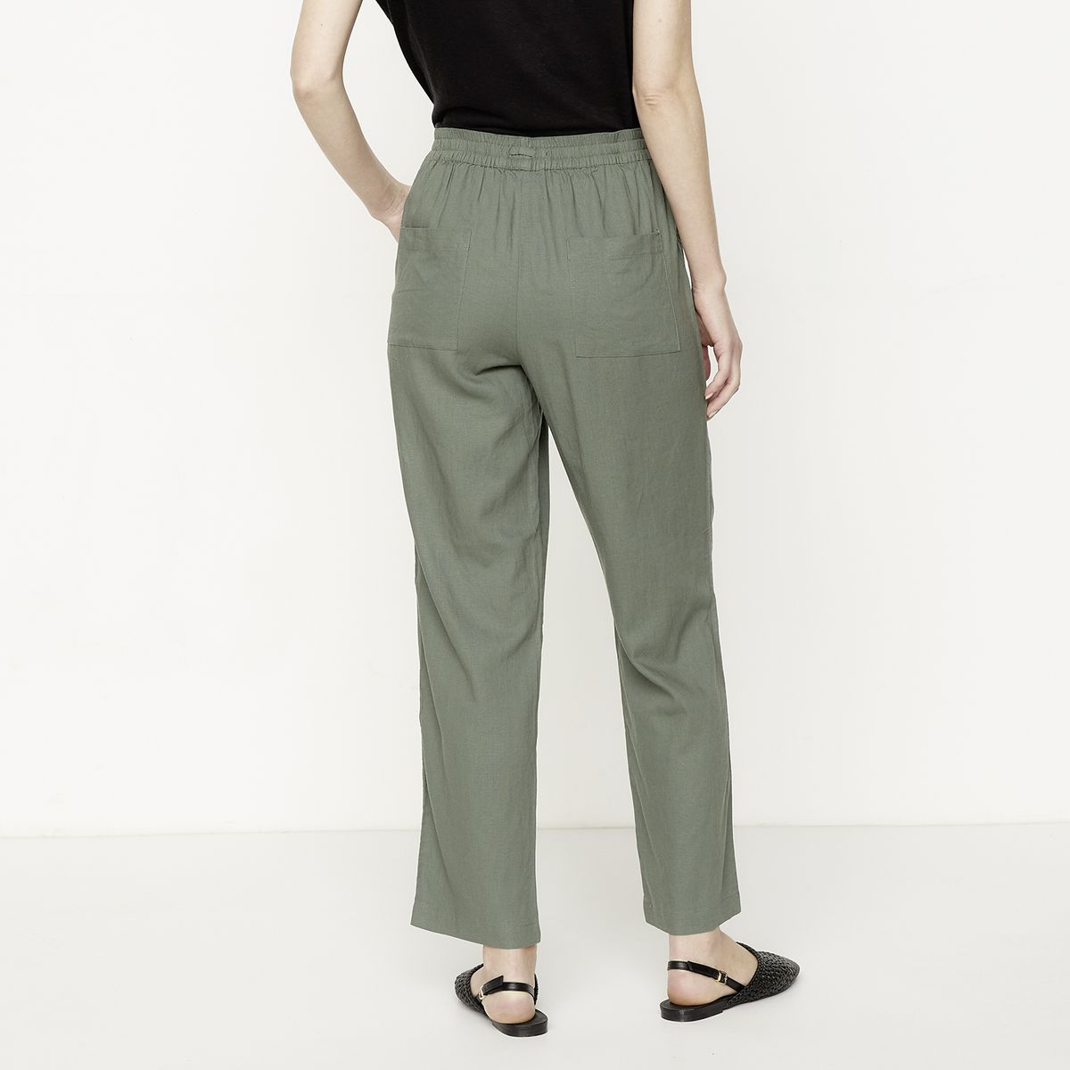 APOLOGY - Pantalón Tiro Alto Lino Mujer Apology