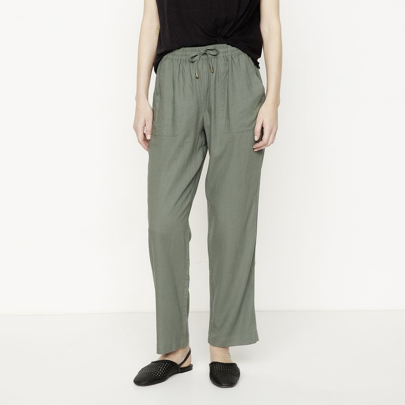 APOLOGY - Pantalón Tiro Alto Lino Mujer Apology