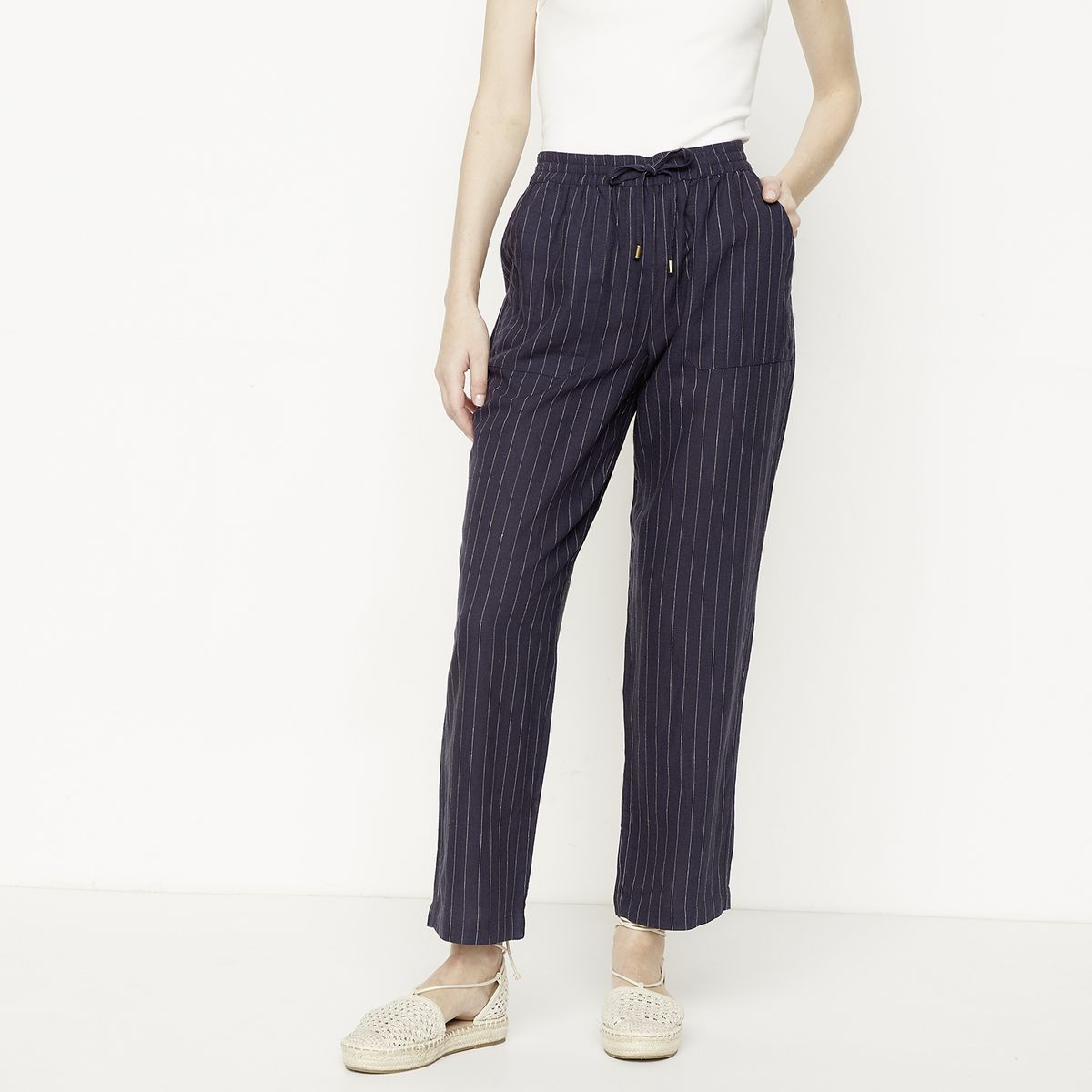 APOLOGY - Pantalón Tiro Alto Lino Mujer Apology