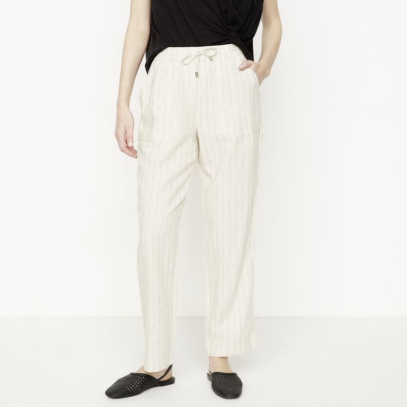 APOLOGY - Pantalón Tiro Alto Lino Mujer Apology