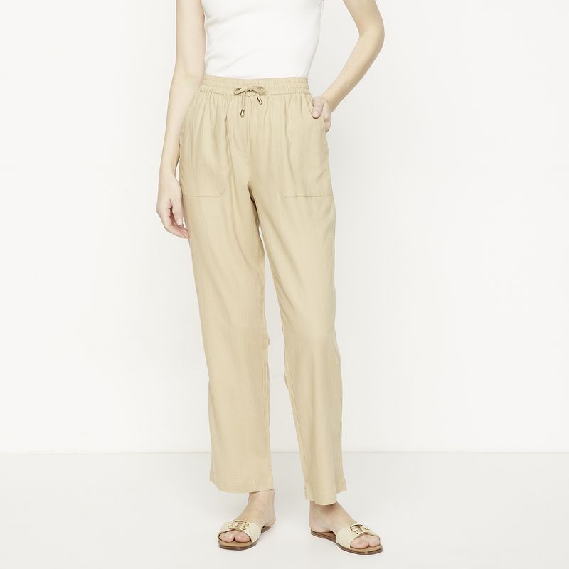 APOLOGY - Pantalón Tiro Alto Lino Mujer Apology