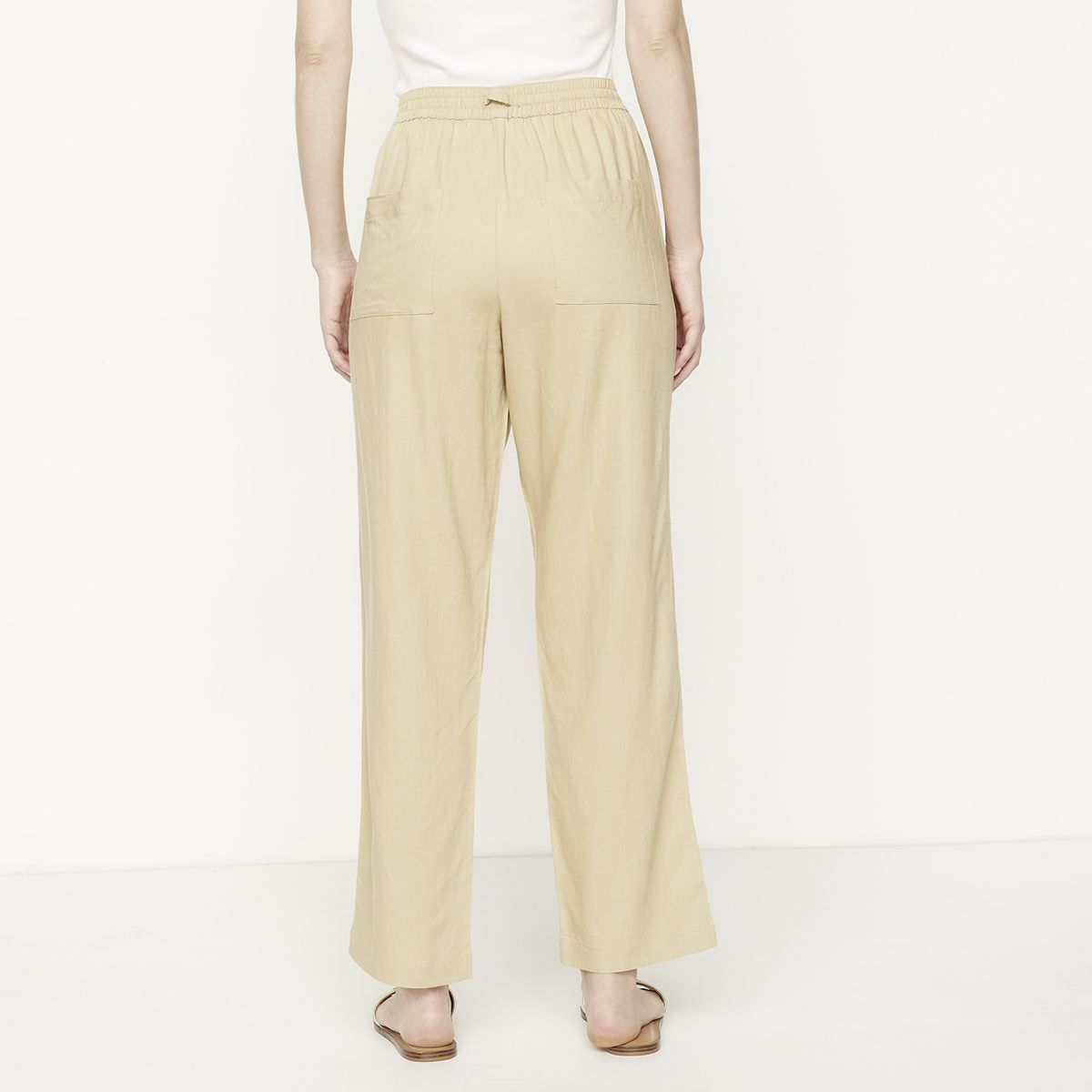 APOLOGY - Pantalón Tiro Alto Lino Mujer Apology