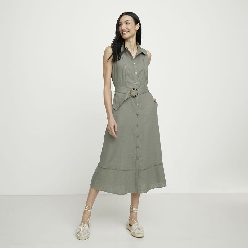 APOLOGY - Vestido Largo Lino Mujer Apology