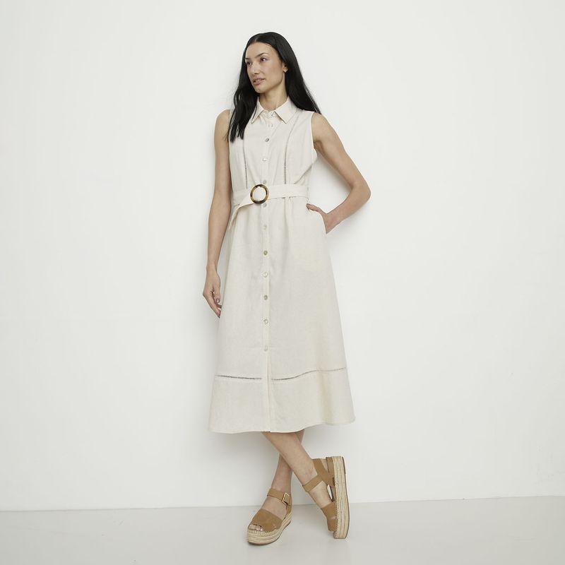 APOLOGY - Vestido Largo Lino Mujer Apology