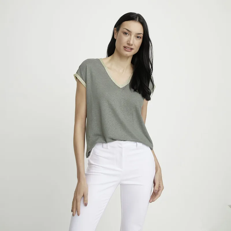 APOLOGY - Polera Lino Mujer Apology