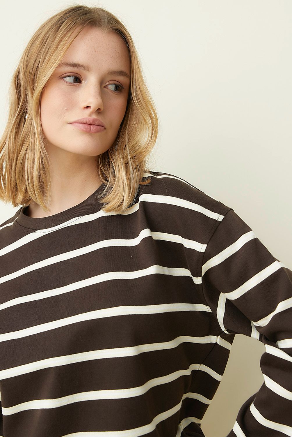 SYBILLA - Polera Manga Larga Algodón Mujer Sybilla