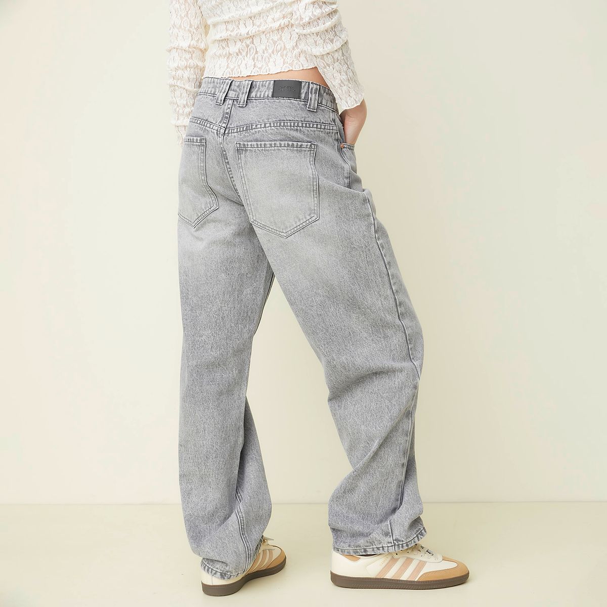 SYBILLA - Jeans Baggy Tiro Medio Mujer Sybilla