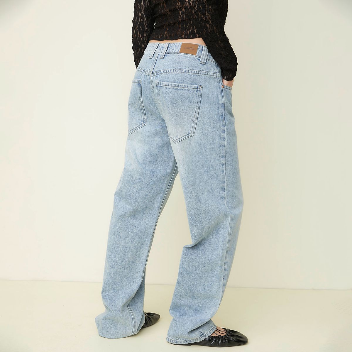 SYBILLA - Jeans Baggy Tiro Medio Mujer Sybilla