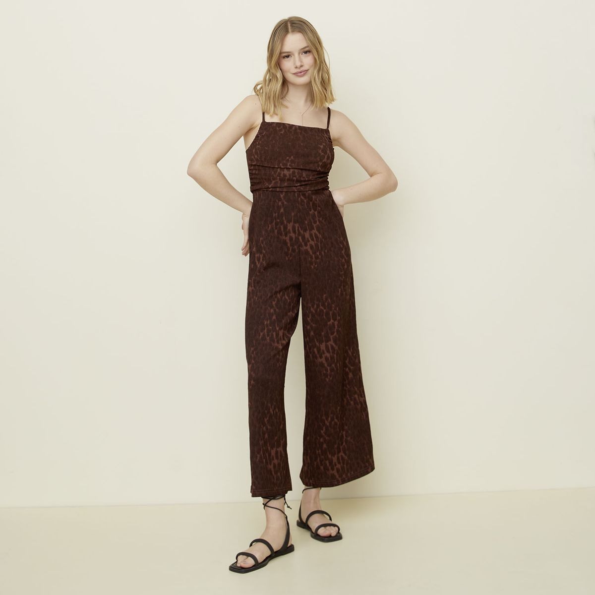 SYBILLA - Enterito Pantalón Mujer Negro Sybilla