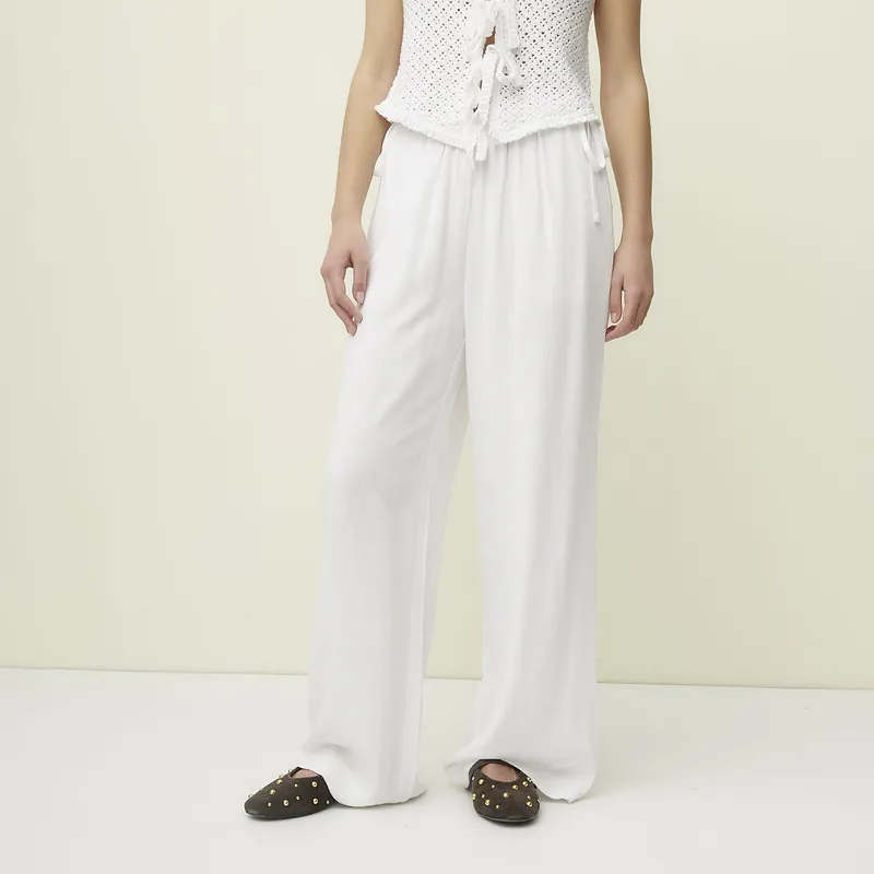 SYBILLA - Pantalon Mujer Blanco Sybilla