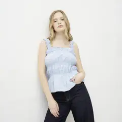 SYBILLA - Blusas Sin Manga Algodón Mujer