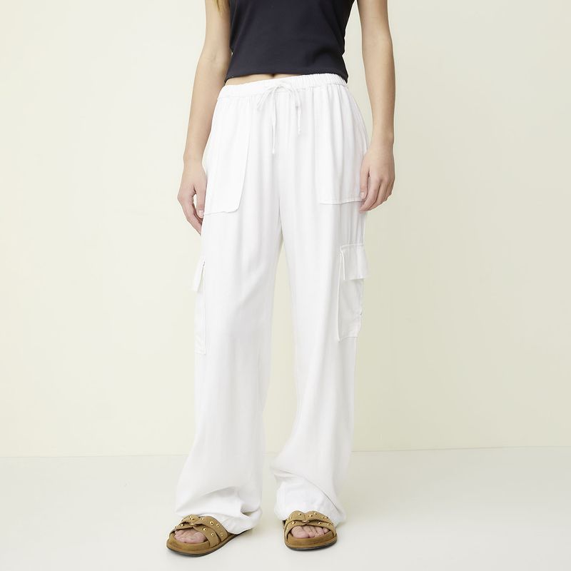 SYBILLA - Pantalon Mujer Blanco Sybilla