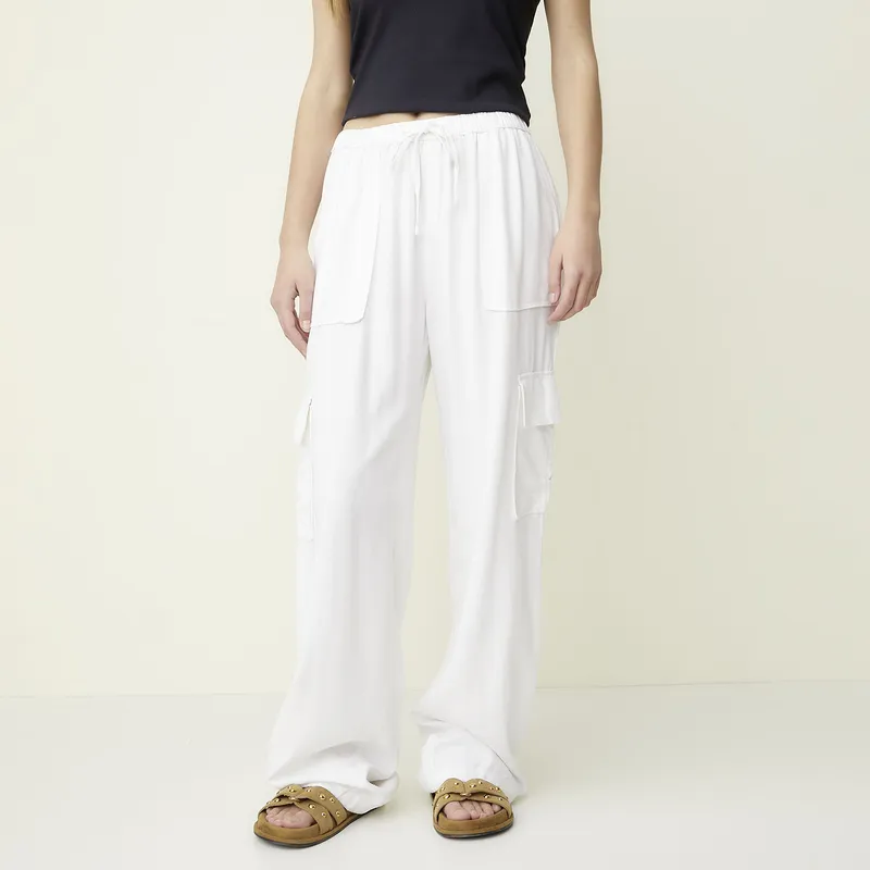 SYBILLA - Pantalon Mujer Blanco Sybilla