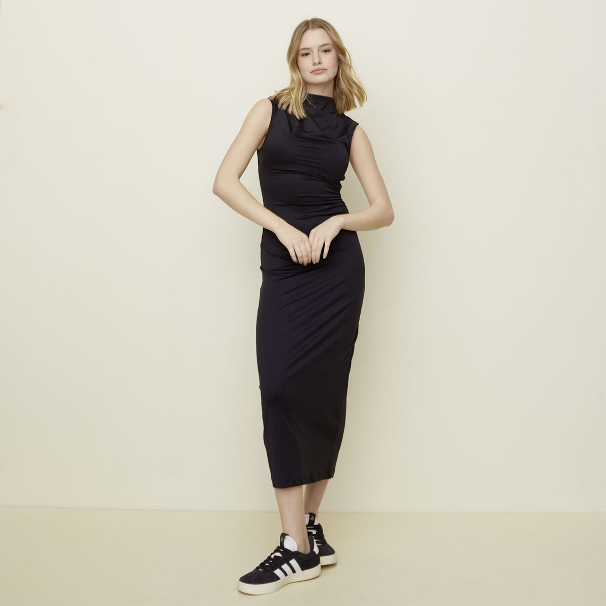 SYBILLA - Vestido Casual Maxi Nylon Mujer Sybilla