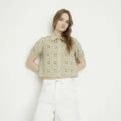 SYBILLA - Blusa Manga Corta Mujer