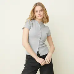 SYBILLA - Polera Manga Corta Algodón Mujer