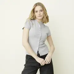 SYBILLA - Polera Manga Corta Algodón Mujer