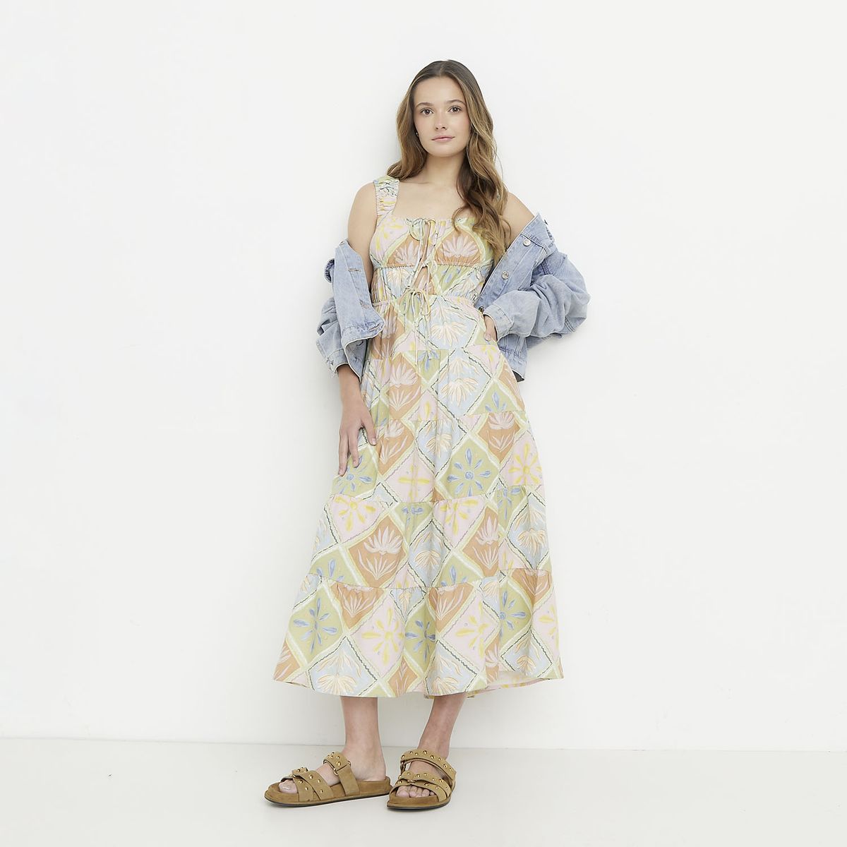 SYBILLA - Vestido Casual Maxi Viscosa Mujer Sybilla