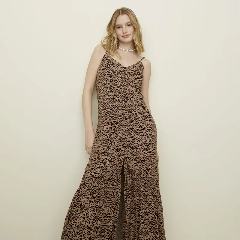 SYBILLA - Vestido Casual Maxi Viscosa Mujer Sybilla